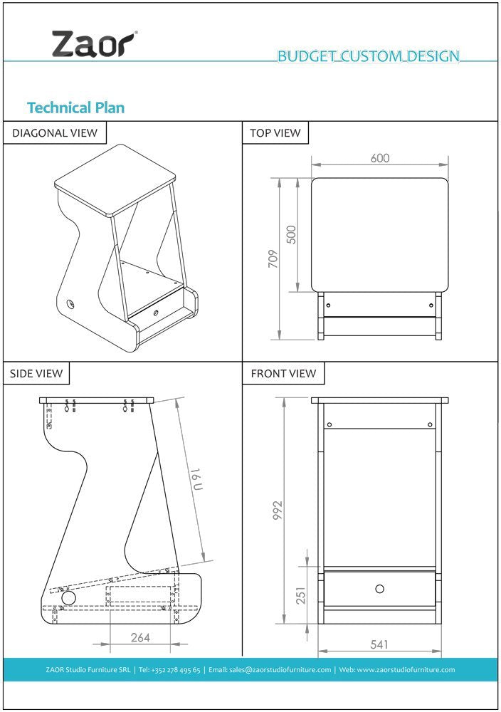 Miza Rack 16 MKII - Black Oak
