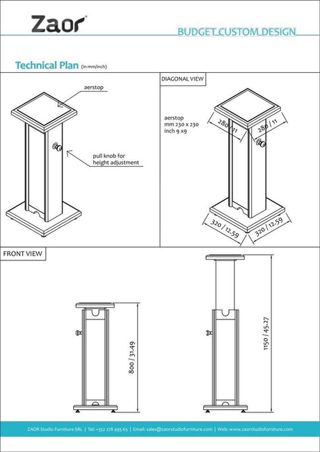 Zaor Monitor Stand - Cherry Black – Image 3 of 6