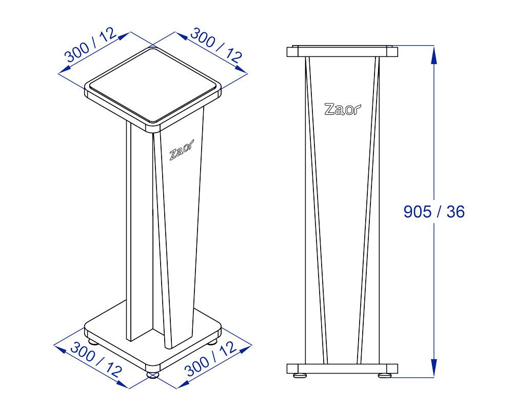 Zaor Croce Stand 36 - White Gloss Grey (pair) – Image 2 of 4
