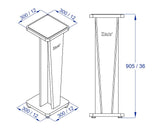 Zaor Croce Stand 36 - White Gloss Grey (pair) – Image 4 of 4