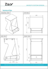 Zaor Miza Rack 16 MKII - Black Oak – Image 10 of 10