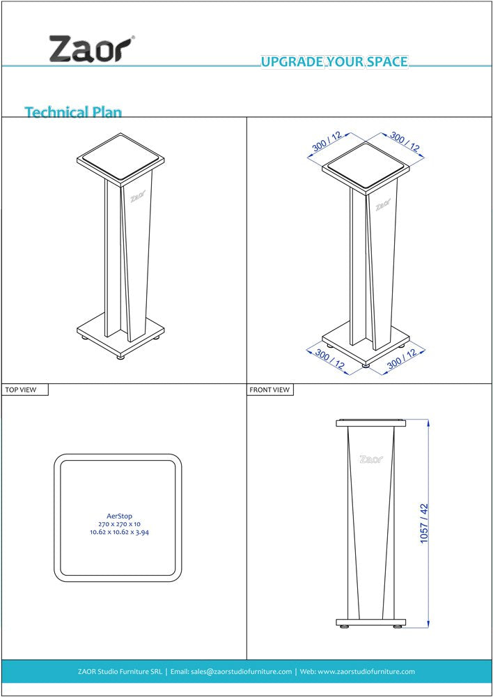 Buy ZAOR Miza Stand V42 - Black (Paire) - Monitor Stands | Canada