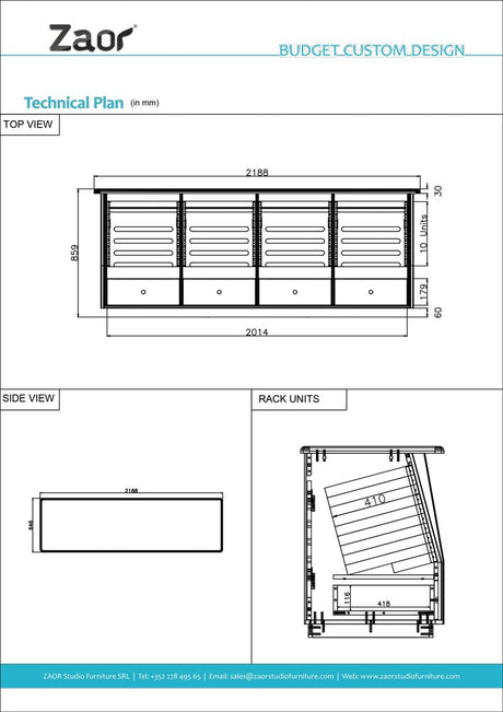 Zaor Rackspace Four - Oak – Image 2 of 4